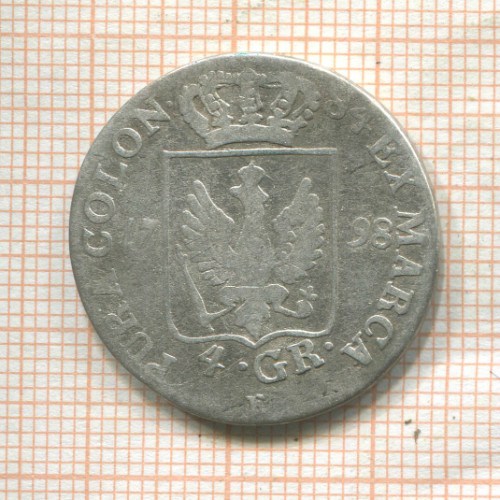 4 гроша. Пруссия 1798г