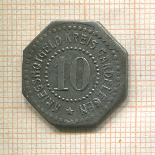 Нотгельд. 10 пфеннигов. Германия. Гарделеген