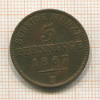 3 пфеннига. Пруссия 1867г