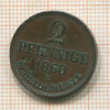 2 пфеннига. Ганновер 1860г