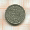 25 центов. Нидерланды 1911г