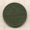 3 пфеннинга. Пруссия 1866г