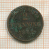 2 пфеннинга. Бавария 1869г