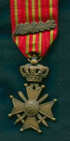 Военный крест 1914-1918 гг. с бронзовой пальмой.
Бельгия