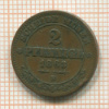 2 пфеннига. Саксония 1863г
