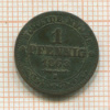 1 пфенниг. Саксония 1863г