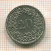20 раппенов. Швейцария 1909г