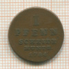 1 пфенниг. Брауншвайг-Люнебург-Каленберг-Ганновер 1784г