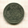 500 франков. Конго 1985г