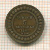5 франков. Тунис 1891г