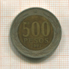 500 песо. Чили 2002г