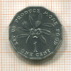 1 цент. Ямайка. Серия FAO 1975г
