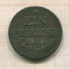 1 крейцер. Австрия 1816г