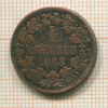 1 крейцер. Баден 1868г