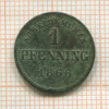 1 пфеннинг. Бавария 1866г