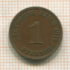 1 пфенниг. Германия 1912г