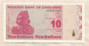 10 долларов. Зимбабве 2009г