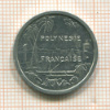 1 франк. Французская Полинезия 1984г