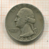 1/4 доллара. США 1939г