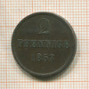 2 пфеннига. Ганновер 1853г