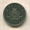2 франка. Монако 1982г