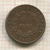 1 цент. Восточно-Индийская Компания 1845г