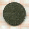 2 пфеннига. Пруссия 1846г