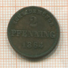 2 пеннига. Бавария 1864г