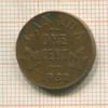 1 цент. Канада 1932г