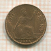 1 пенни. Великобритания 1966г