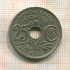 25 сантимов. Франция 1929г