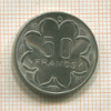 50 франков. Центральная Африка 1978г
