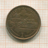 1 пенни. Остров Мэн 1988г