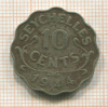 10 центов. Сейшеллы 1944г