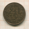 2 1/2 цента. Нидерландские Антильские острова 1956г