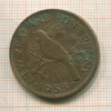 1 пенни. Новая Зеландия 1958г