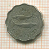 10 центов. Багамские острова 1966г