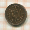 1 цент. Барбадос 1973г