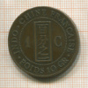 1 цент. Французский Индокитай 1889г