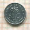 50 сантимов. Бельгийское Конго 1954г