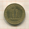 10 франков. Западная Африка 1968г