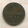 3 пфеннинга. Пруссия 1855г