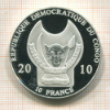 10 франков. Конго. ПРУФ 2010г