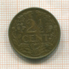 2 1/2 цента. Кюрасао 1948г