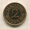 2 цента. Остров Маврикий 1978г