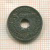 5 сантимов. Тунис 1938г