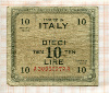 10 лир. Италия 1943г
