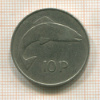 10 пенсов. Ирландия 1969г