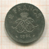 2 франка. Монако 1981г