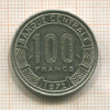 100 франков. Конго 1972г